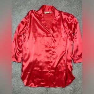 Victoria's Secret Nightgown Womens M/L Vintage Gold Label Pajamas Long Sleeve